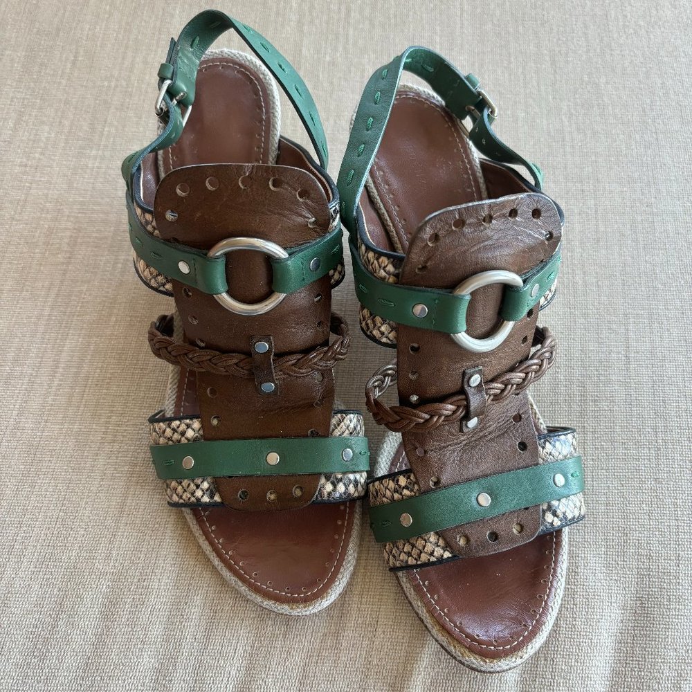 Proenza Schouler Strappy Cork Wedge Sandals - sz 41 (US 10)